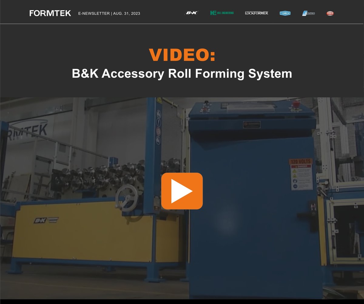 B&K Accessory Roll Forming System Features