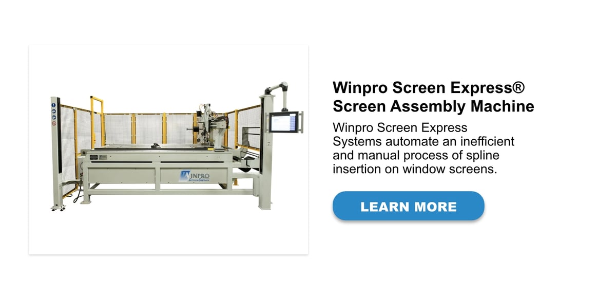 Winpro Screen Express® Screen Assembly Machine