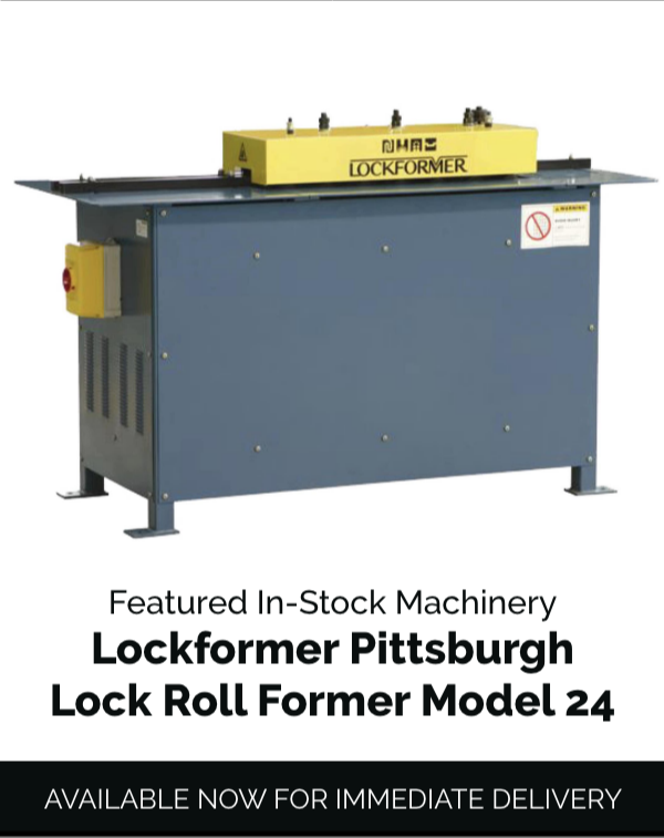 Featured In-Stock Machinery Lockformer Pittsburgh Lock Roll Former - Model 24-1
